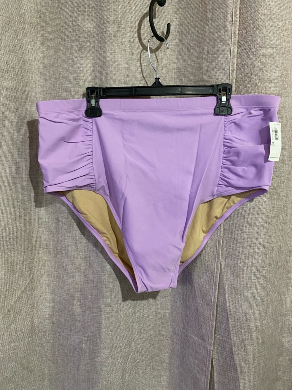Old Navy Lilac Ruched High-Waist Bikini Bottoms NWT